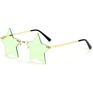 Green Rimless Star Shaped glasses